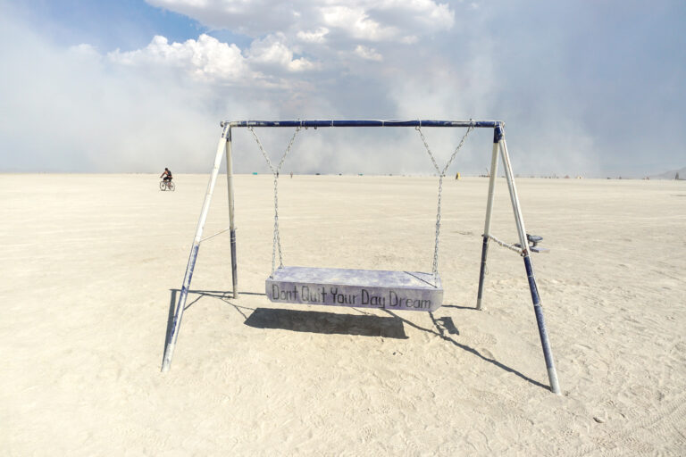 An art installation at Burning Man in the Black Rock Desert in Nevada on August 30, 2017.