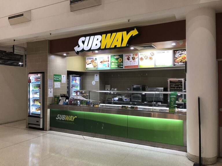 Subway restaurant in Burwood plaza station