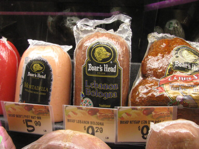 boards head cold cut means in a deli display case. boars head meat experiences a listeria outbreak in virginia plant