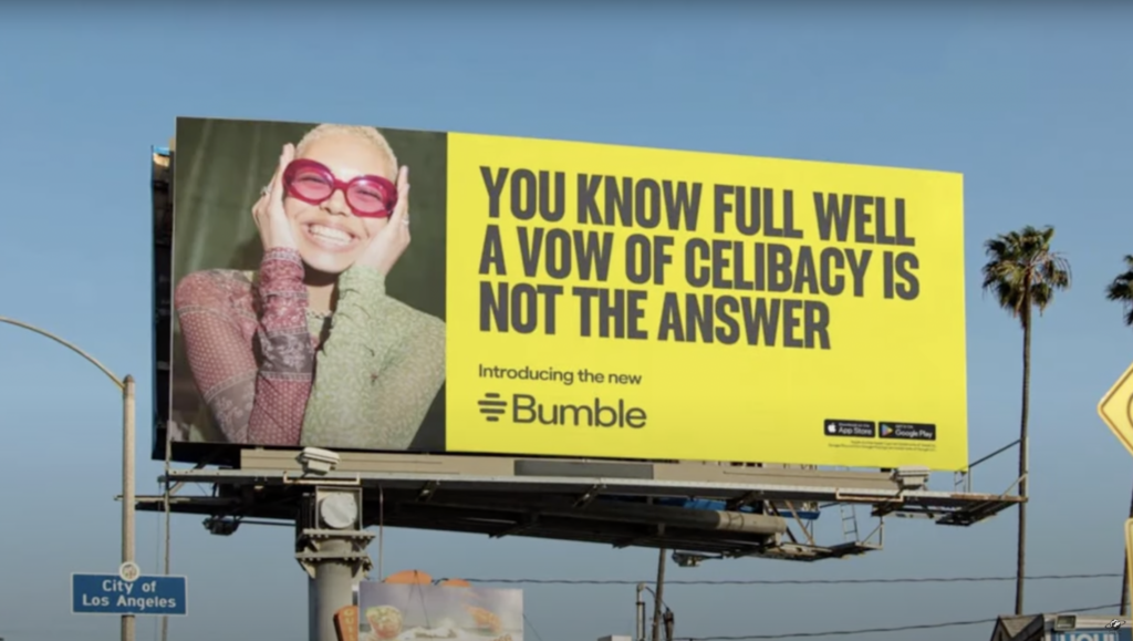 Dating App Bumble Billboard in Los Angeles, CA. 