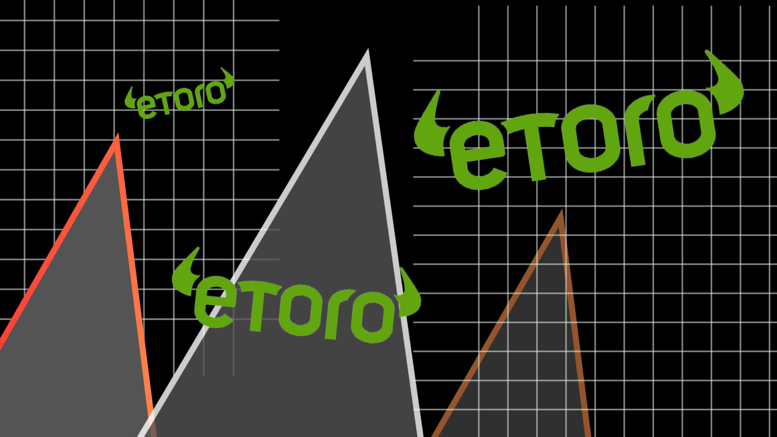 etoro logos against a backdrop of grids and triangles