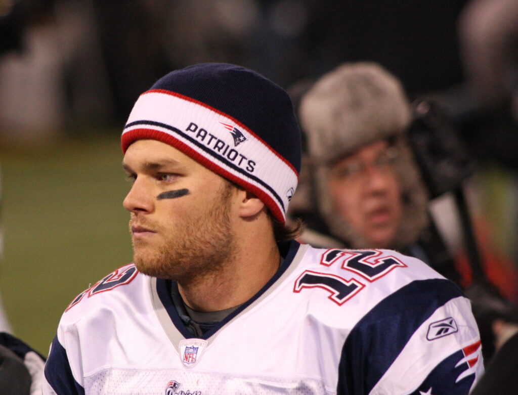 quarterback tom brady of new England patriots during a game