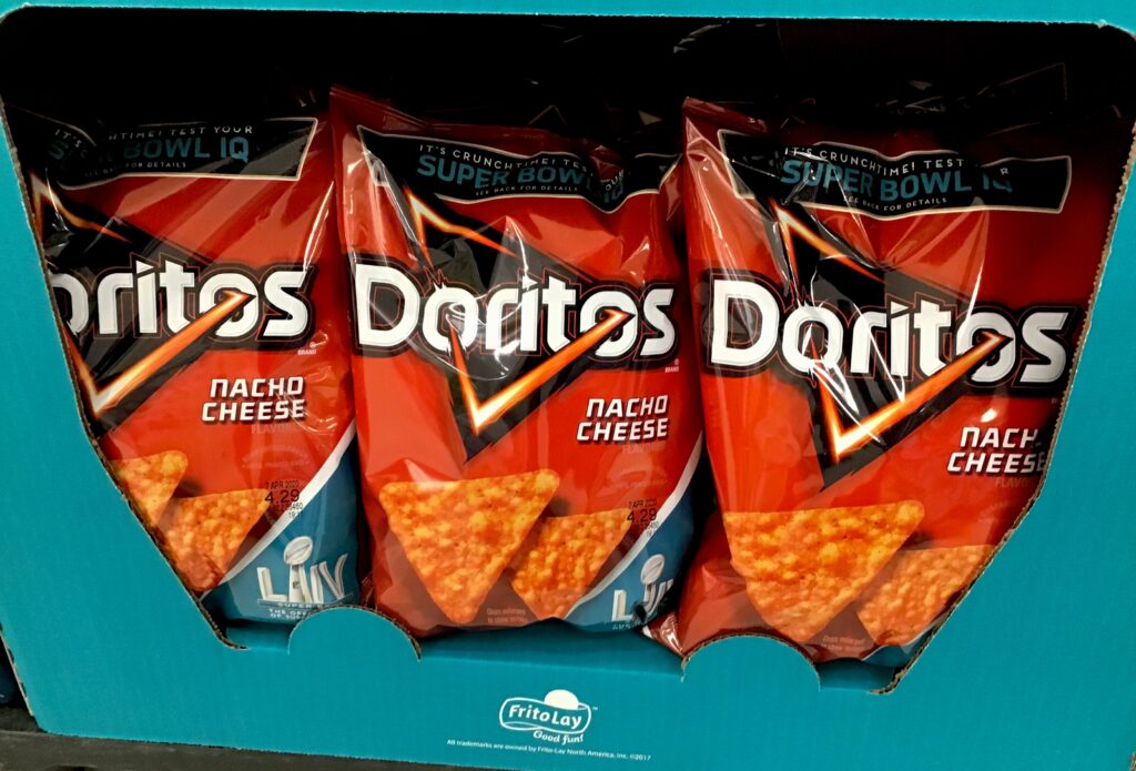 Doritos Football Display, just before Super bowl at Target, Pics by Mike Mozart

