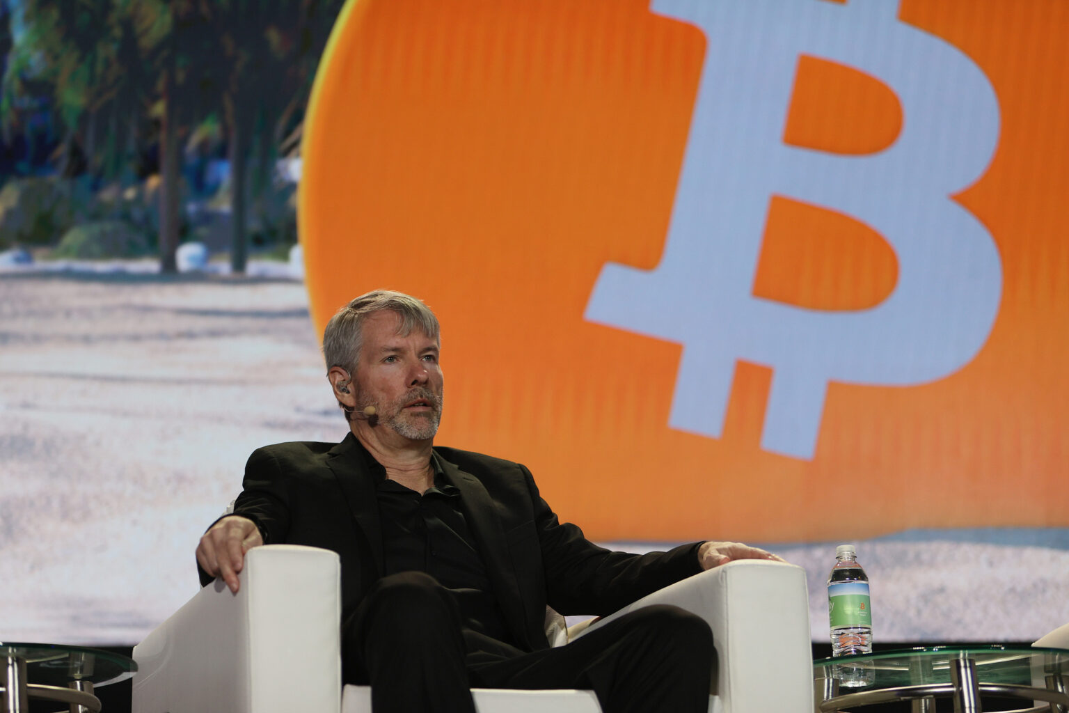 MIAMI, FLORIDA - JUNE 04: MicroStrategy CEO Michael Saylor speaks at the Bitcoin 2021 Convention, a crypto-currency conference held at the Mana Convention Center in Wynwood on June 04, 2021 in Miami, Florida. The crypto conference is expected to draw 50,000 people and runs from Friday, June 4 through June 6th